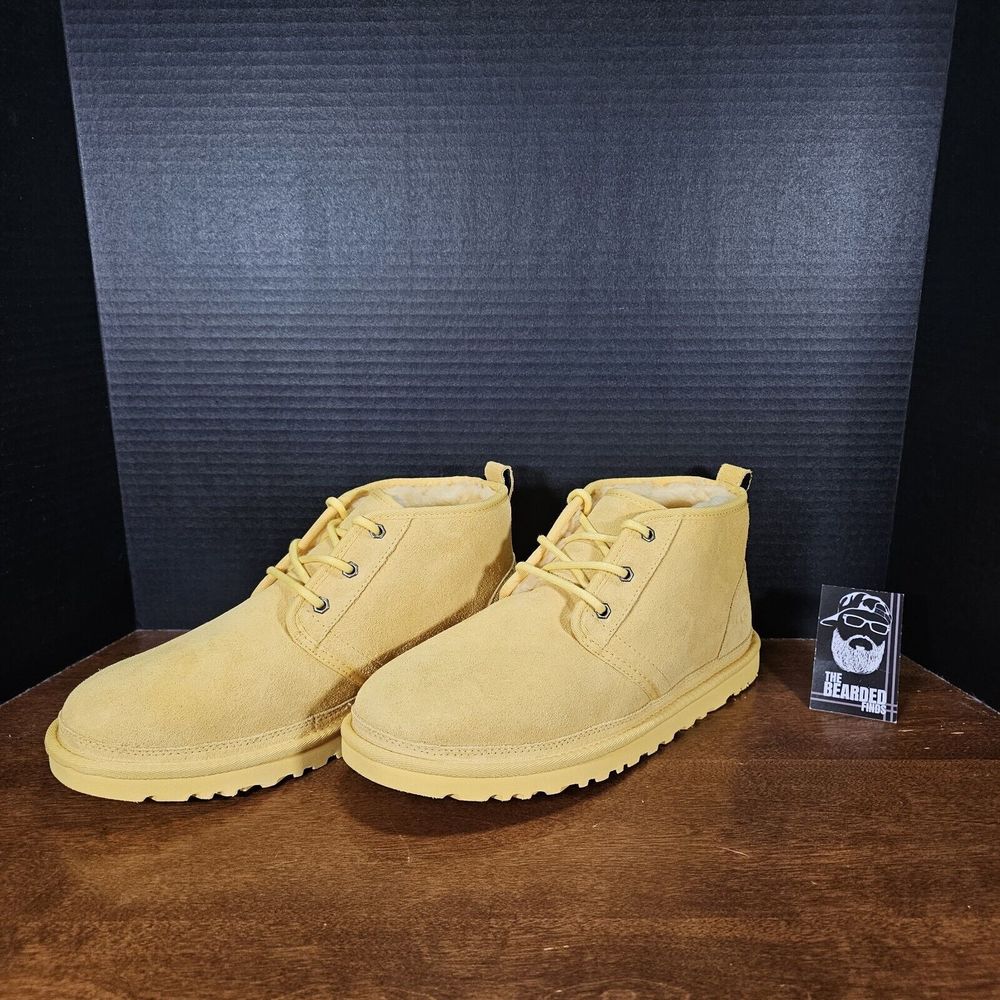 UGG Mens Neumel Suede Ankle Chukka Boot - Size 11 - 3236 - Corn - Fur Lined